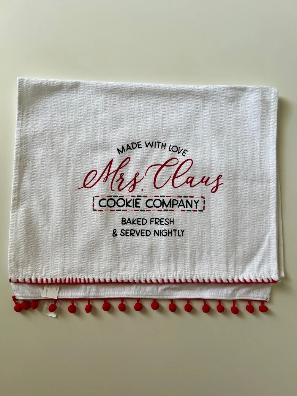 New Christmas Set of 3 Kitchen Towel Santa Mrs Claus Cotton Holiday Decor